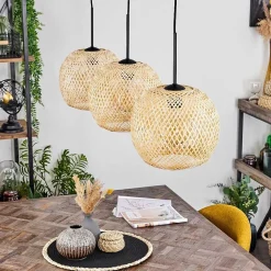 Suspension Bauro Ecru, 3 Lumieres