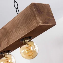 Suspension Berat Brun, Noir, 5 Lumieres