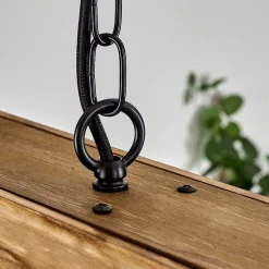 Suspension Berat Brun, Noir, 5 Lumieres