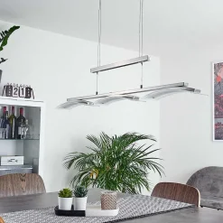 Suspension Bolonda Led Nickel Mat, 3 Lumieres