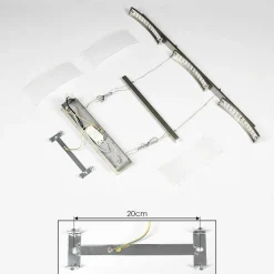 Suspension Bolonda Led Nickel Mat, 3 Lumieres