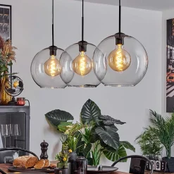 Suspension Boules 30 Cm Koyoto Clair, 3 Lumieres