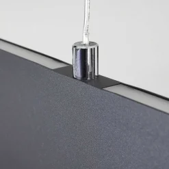 Suspension Brun Led Anthracite, 2 Lumieres, Telecommandes