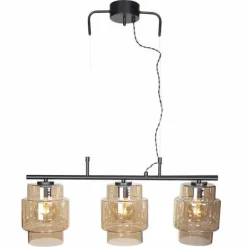 Suspension By Rydens Ebbot Noir, 3 Lumieres