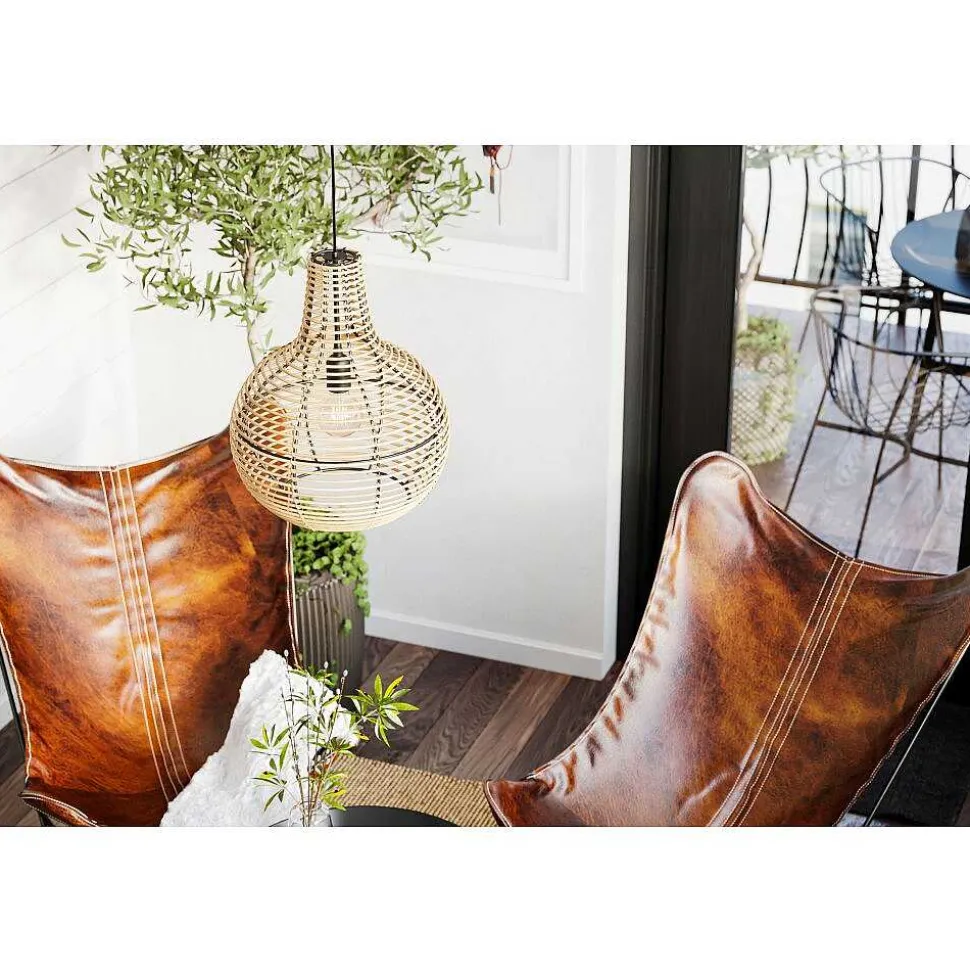 Suspension By Rydens Granada Bois Clair, Noir, 1 Lumiere