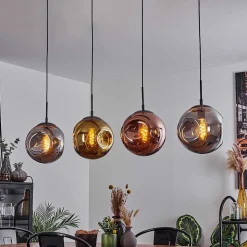 Suspension Cabreiro Anthracite, 4 Lumieres