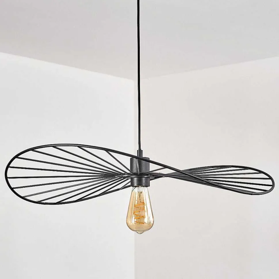 Suspension Cacor Noir, 1 Lumiere