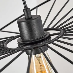 Suspension Cacor Noir, 1 Lumiere