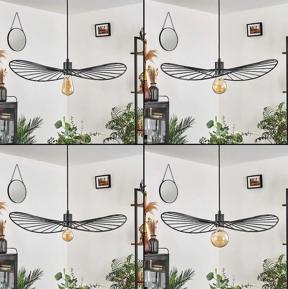 Suspension Cacor Noir, 1 Lumiere