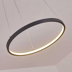 Suspension Calcium Led Noir, 1 Lumiere