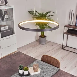 Suspension Calcium Led Noir, 1 Lumiere