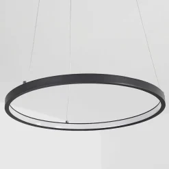 Suspension Calcium Led Noir, 1 Lumiere