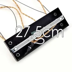 Suspension Canazei Brun, Bois Clair, Noir, 4 Lumieres