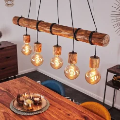 Suspension Canedo Brun, Noir, 5 Lumieres