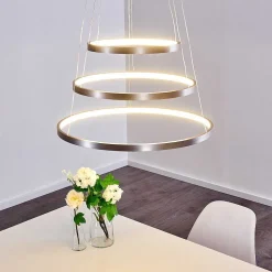 Suspension Canisteo Led Nickel Mat, 3 Lumieres