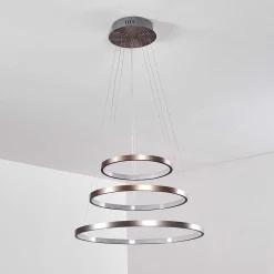 Suspension Canisteo Led Nickel Mat, 3 Lumieres