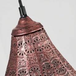 Suspension Cassis Cuivre, 1 Lumiere