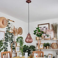 Suspension Cassis Cuivre, 1 Lumiere