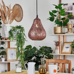 Suspension Cassis Cuivre, 1 Lumiere