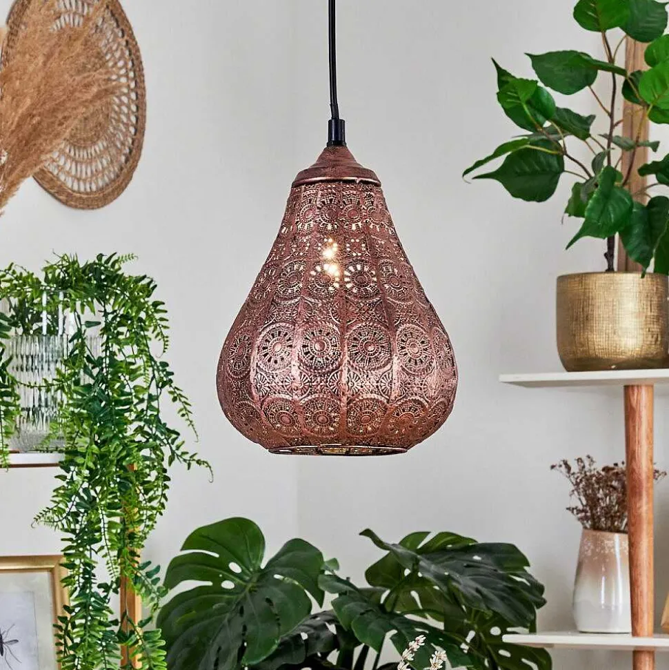 Suspension Cassis Cuivre, 1 Lumiere