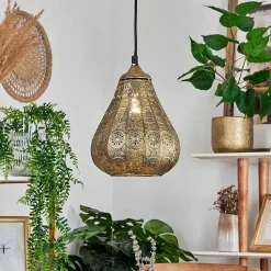 Suspension Cassis Vieux Laiton, 1 Lumiere