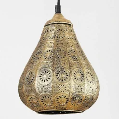 Suspension Cassis Vieux Laiton, 1 Lumiere