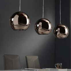 Suspension Cattenscop Cuivre, 3 Lumieres