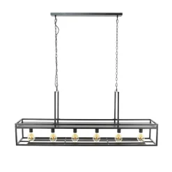 Suspension Decorate Anthracite, 6 Lumieres