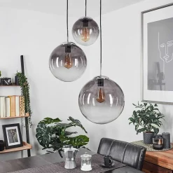 Suspension Degevos Gris, 3 Lumieres