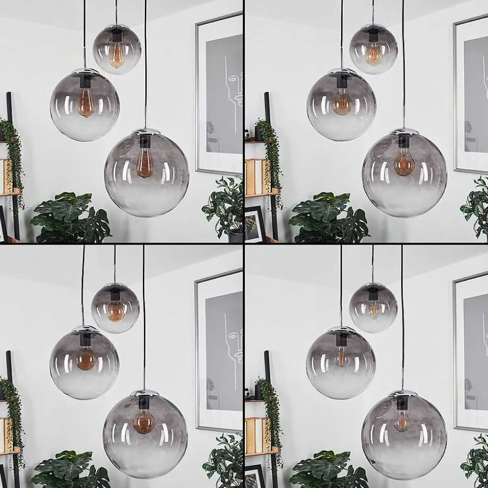 Suspension Degevos Gris, 3 Lumieres