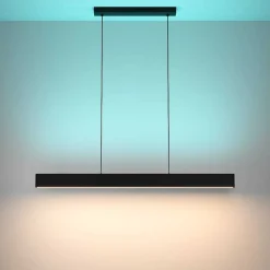 Suspension Eglo Andreas-Z Led Noir, 2 Lumieres, Changeur De Couleurs