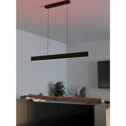 Suspension Eglo Andreas-Z Led Noir, 2 Lumieres, Changeur De Couleurs
