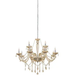 Suspension Eglo Basilano Chrome, 12 Lumieres