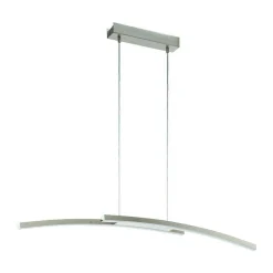 Suspension Eglo Connect Fraioli-C Led Nickel Mat, 2 Lumieres, Changeur De Couleurs
