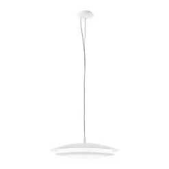 Suspension Eglo Connect Moneva-C Led Blanc, 1 Lumiere, Changeur De Couleurs