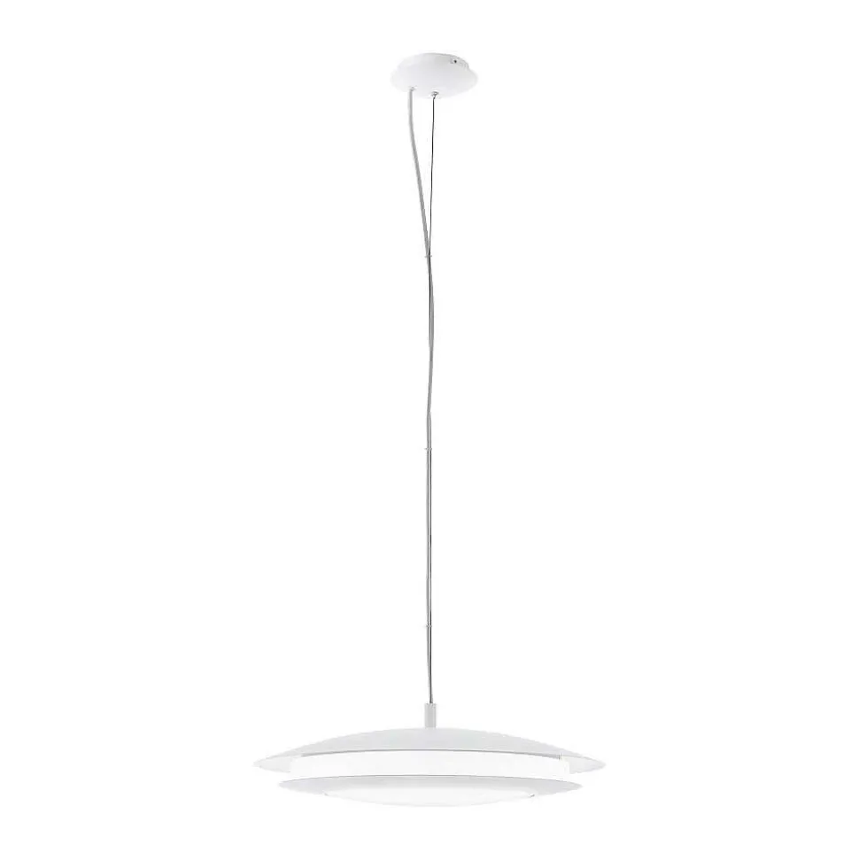 Suspension Eglo Connect Moneva-C Led Blanc, 1 Lumiere, Changeur De Couleurs