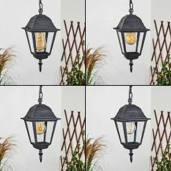 Suspension Exterieur Naofe Noir, 1 Lumiere