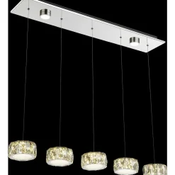 Suspension Globo Amur Led Chrome, 1 Lumiere