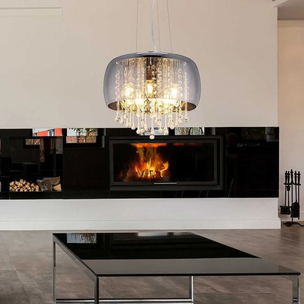 Suspension Globo Kalla Chrome, 5 Lumieres