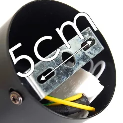 Suspension Gnarp Noir Dore, 5 Lumieres