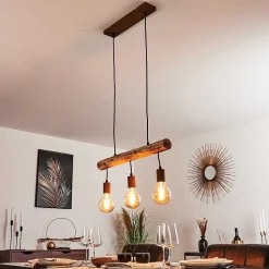 Suspension Gondo Rouille, 3 Lumieres