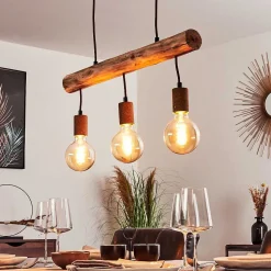 Suspension Gondo Rouille, 3 Lumieres