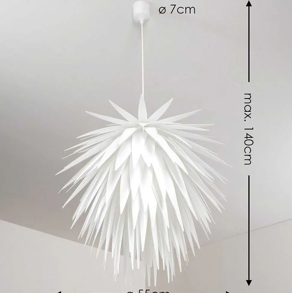 Suspension Grinder Blanc, 1 Lumiere