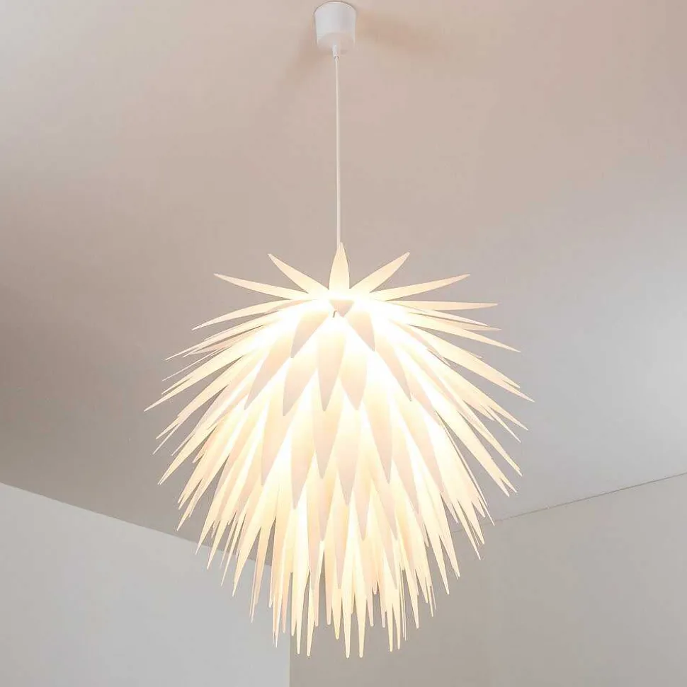 Suspension Grinder Blanc, 1 Lumiere