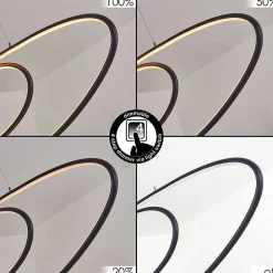 Suspension Harpeth Led Noir, 1 Lumiere