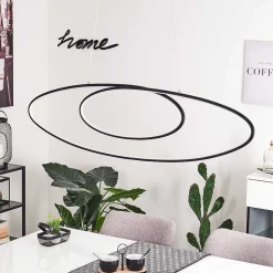 Suspension Harpeth Led Noir, 1 Lumiere