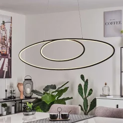 Suspension Harpeth Led Noir, 1 Lumiere