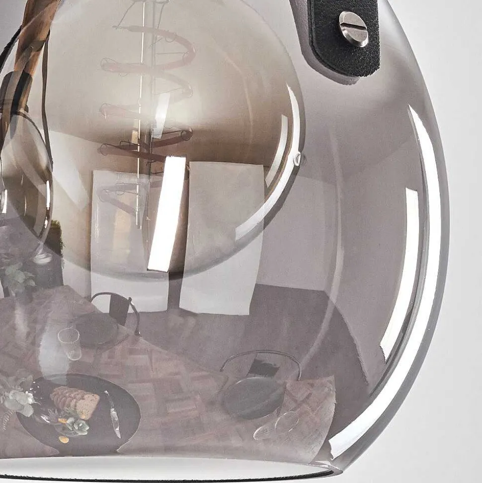 Suspension Hocker Ecru, Noir, 4 Lumieres