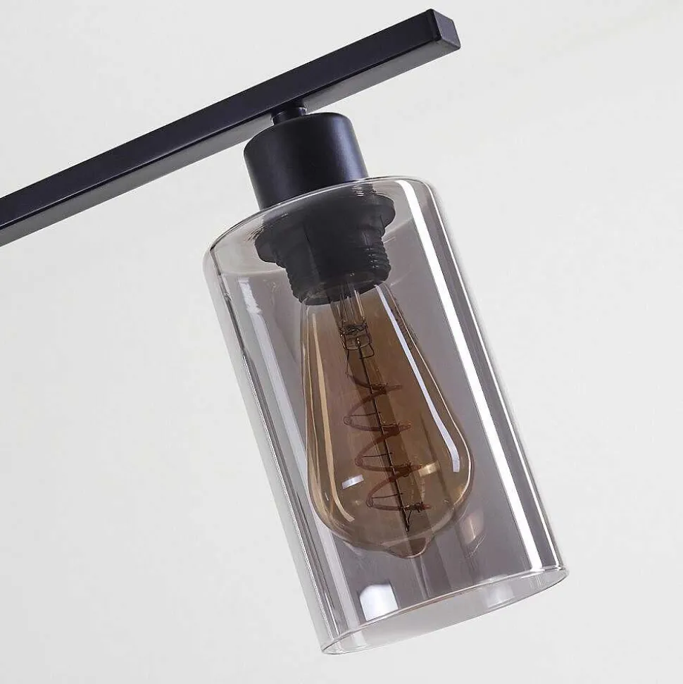 Suspension Hunouri Noir, 4 Lumieres