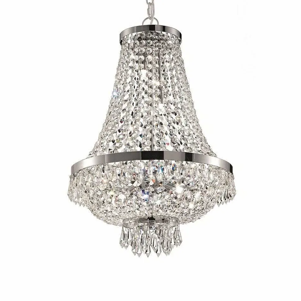 Suspension Ideal Lux Caesar Chrome, 6 Lumieres